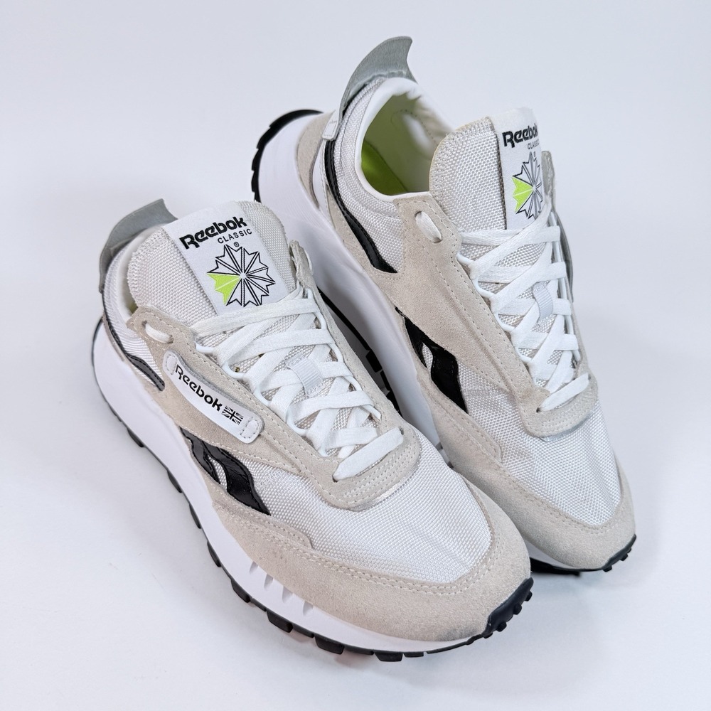 Reebok Classic Leather Legacy Sneakers Mens 8 White Black S24170 Retro